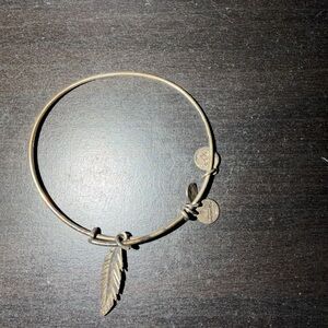 Alex and ani silver feather  Charm Bangle Bracelet